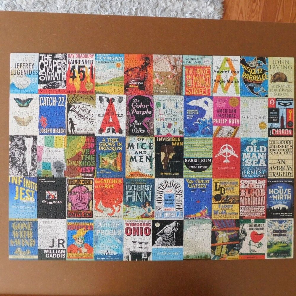 Re-Marks Great American Novels Jigsaw Puzzle 1000 pc 19x27 inches Book Covers